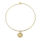 Brass Charm Bangles, Lead Free & Cadmium Free, Real 18K Gold Plated, Real 18K Gold Plated, 7-1/2 inch(19cm)