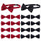 AHADERMAKER 16Pcs 2 Colors Adjustable Polyester Bow Ties, Men's Necktie, with Plastic Buckles, Mixed Color, 296~505mm, 8pcs/color