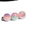 20Pcs Gradient Color & UV Plating Rainbow Iridescent Opaque Resin Beads, with Giltter Power, Round, Pink, 8mm