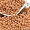 Opaque Colours Glass Seed Beads, Round, Sandy Brown, 4.5x3.5mm, Hole: 1mm, about 4500pcs/pound