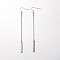 Trendy Stainless Steel Bar Dangle Earrings, with Brass Earring Hooks, Stainless Steel Color, 100mm, Pin: 0.6mm