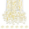 Nbeads 240Pcs Glass Seed Beads, 2-Hole, Rectangle, Light Yellow, 5x4.5~5.5x2~2.5mm, Hole: 0.5~0.8mm