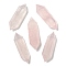 Natural Rose Quartz Healing Stones, Reiki Energy Balancing Meditation Therapy Wand, No Hole/Undrilled, Double Terminated Points, 50~60x13~16x12~14mm