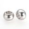 Tarnish Resistant 201 Stainless Steel Beads, Large Hole Beads, Rondelle, Stainless Steel Color, 12x8mm, Hole: 6mm