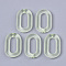 Transparent Acrylic Linking Rings, Quick Link Connectors, for Cable Chains Making, Oval, Frosted, Aquamarine, 27x16.5x4mm, Inner Diameter: 18x8mm