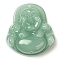 Glass Pendants, Figure of Buddha, Dark Sea Green, 39x36x14mm, Hole: 1mm