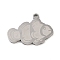 Non-Tarnish 304 Stainless Steel Pendants, Fish Charm, Stainless Steel Color, 18x23.5x1.5mm, Hole: 1mm