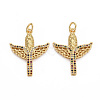 Brass Micro Pave Cubic Zirconia Pendants KK-Q252-070A-NF-1