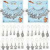 Nbeads 24Pcs Tibetan Style Alloy Tortoise Stitch Markers HJEW-NB0001-55-1