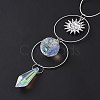 AB Color Plated Crystal Bullet Big Pendant Decorations HJEW-G019-03D-5