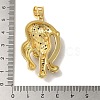 Rack Plating Brass Micro Pave Black Cubic Zirconia Pendants KK-P267-03A-G-3