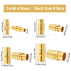 SUNNYCLUE 32Sets 4 Style Brass Locking Tube Magnetic Clasps KK-SC0002-88G-2