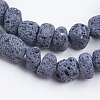 Electroplate Natural Lava Rock Beads Strands G-I195-01-4