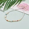 Nuggets ABS Plastic Imitation Pearl Beaded Necklaces NJEW-JN03290-01-4