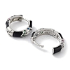 Brass Micro Pave Cubic Zirconia Hoop Earrings EJEW-L269-113P-3