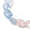 Natural Aquamarine & Rose Quartz Beads Strands G-L610-B04-A01-4