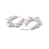 304 Stainless Steel Heart Chunky Hoop Earrings for Women EJEW-I267-09P-2