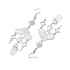 201 Stainless Steel Mushroom Dangle Earring EJEW-JE05759-4