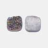 Electroplate Natural Druzy Crystal Cabochons G-L049-10X10mm-04-1