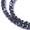 Electroplate Non-magnetic Synthetic Hematite Beads Strands G-E522-A01-3