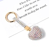 PU Leather & Rhinestone Keychain PW-WG15996-02-1