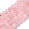 Natural Rose Quartz Dyed Beads Strands G-B046-07-1