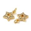 Brass Micro Pave Cubic Zirconia Pendants KK-E048-12G-3