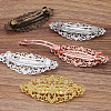 Brass Hair Barrettes OHAR-PW0001-199P-3