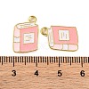 Golden Plated Alloy Enamel Pendants X-ENAM-Z017-12G-03-3