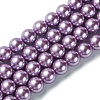 Eco-Friendly Glass Pearl Beads Strands HY-A008-14mm-RB056-1