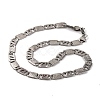 201 Stainless Steel Oval Mariner Link Chain Necklace NJEW-F222-37P-04-1