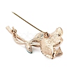 Valentine's Day Rose Flower Zinc Alloy Crystal Rhinestone Brooches JEWB-I031-03A-3