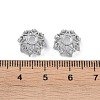 Brass Micro Pave Cubic Zirconia Beads Caps KK-B087-16B-P-3