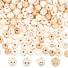 GOMAKERER 200Pcs 4 Styles Printed Wood Beads WOOD-GO0001-05-1