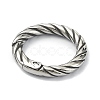 Tibetan Style 316 Surgical Stainless Steel Spring Gate Rings STAS-E191-04AS-02-2