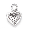 Brass Micro Pave Cubic Zirconia Charms X-ZIRC-P060-41P-2