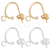 Beebeecraft 20Pcs 2 Color 304 Stainless Steel Ring Stud Earrings Findings STAS-BBC0004-69-1
