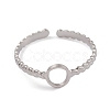 Non-Tarnish 304 Stainless Steel Cuff Rings RJEW-G285-65P-2