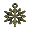Tibetan Style Alloy Snowflake Pendants X-TIBEP-19029-AB-NR-1