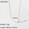 Gold Plated Stainless Steel Lock Collar Necklace with Natural Freshwater Pearl ST6721823-1