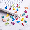 Craftdady 52Pcs Spray Painted Alloy Alphabet Links Connectors FIND-CD0001-06-4