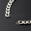 304 Stainless Steel Cuban Link Chain Bracelet AJEW-JB01014-3