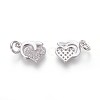 Eco-Friendly Brass Micro Pave Cubic Zirconia Charms ZIRC-J021-05-RS-3