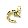 Real 18K Gold Plated Brass Pave Cubic Zirconia Pendants KK-M283-01B-02-2