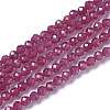 Lab Grown Red Corundum Beads Strands G-F596-11-2mm-1-1