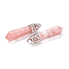 Bullet Cherry Quartz Glass Pointed Pendants G-E332-C30-3