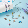 Boutigem 24Pcs 12 Styles Alloy Enamel Connector Charms FIND-BG0001-03-9