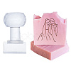 Clear Acrylic Soap Stamps with Big Handles DIY-WH0438-042-1