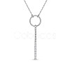 TINYSAND Key 925 Sterling Silver CZ Pendant Necklaces TS-N342-S-1