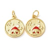 Christmas Rack Plating Brass Pendants KK-F857-03G-1